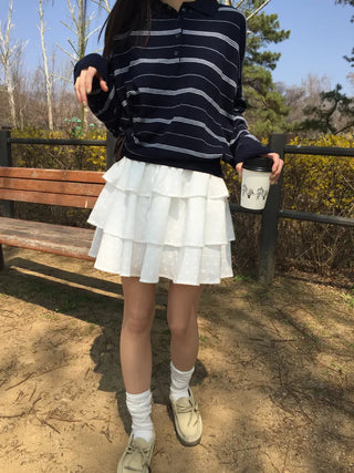 Floral Tiered Mini Skirt