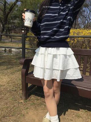 Floral Tiered Mini Skirt