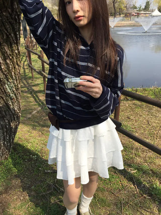 Floral Tiered Mini Skirt
