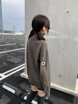 turtleneck army sweater