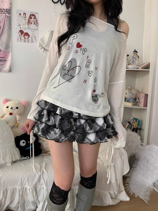 damaged plaid dress