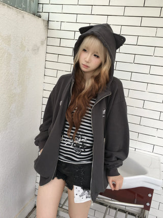 cat ear hooded jacket