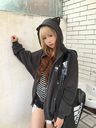 cat ear hooded jacket