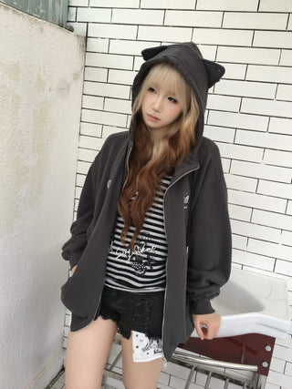 cat ear hooded jacket