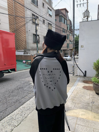 striped stand coat