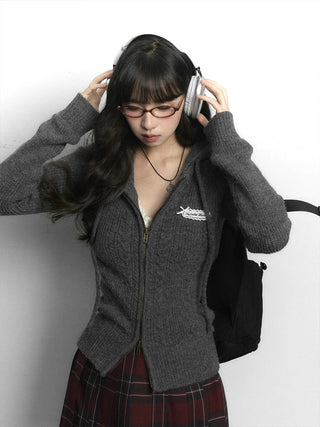 double zipper coat