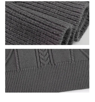 knit collar vest