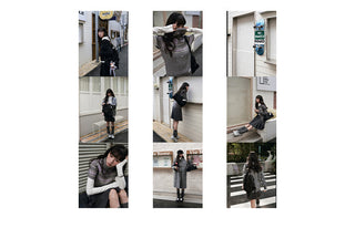 knit collar vest