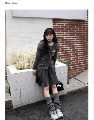 rhombus ruffled cardigan