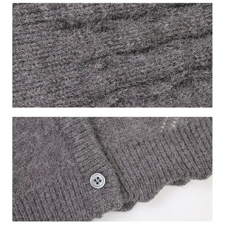 rhombus ruffled cardigan