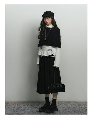 knit cloak suit