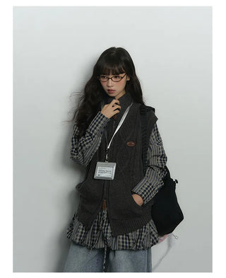 knit zipper vest