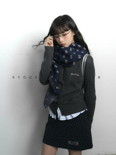 knit bow cardigan
