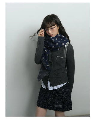 knit bow cardigan