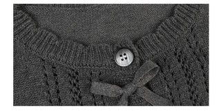 knit bow cardigan