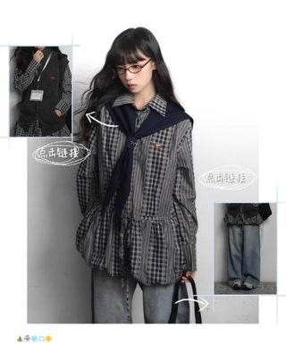 plaid shirt dress
