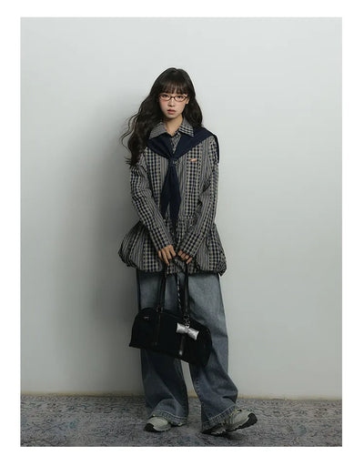 plaid shirt dress