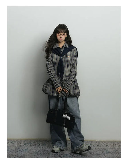 plaid shirt dress