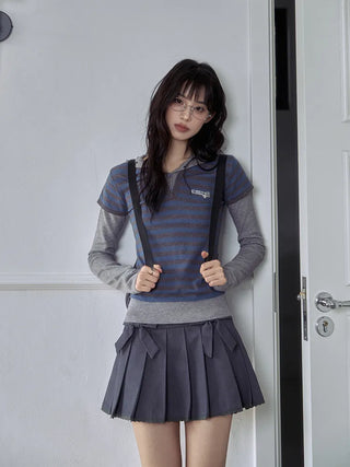striped two-piece top
