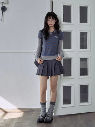 striped two-piece top