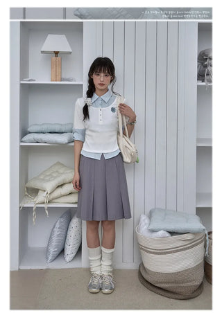 fake two-piece polo