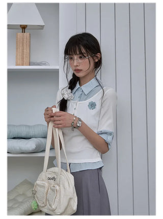 fake two-piece polo