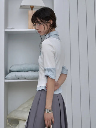 fake two-piece polo