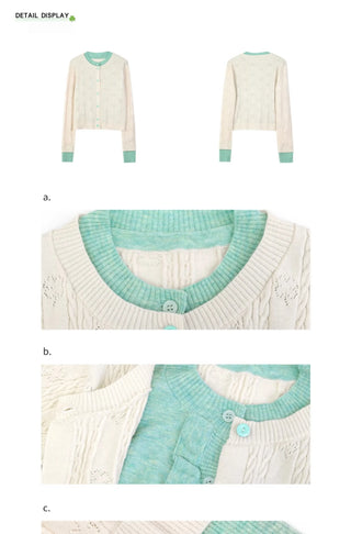 mint cardigan set