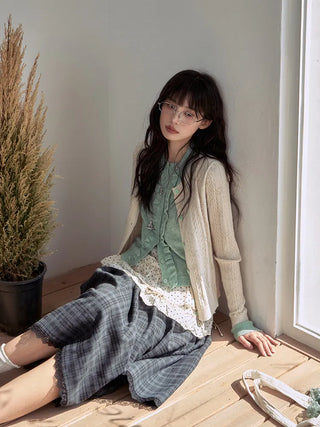 mint cardigan set