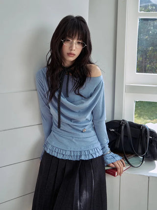 clover ruffle top