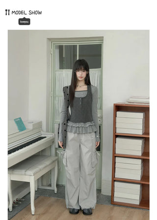 fake two-piece overalls