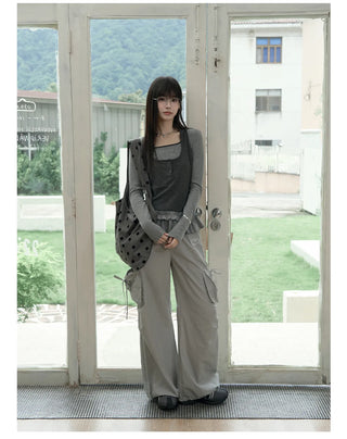 fake two-piece overalls