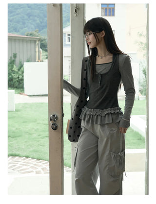 fake two-piece overalls