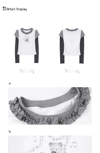 bear stitching Tops