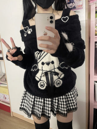 bear off-shoulder sweater
