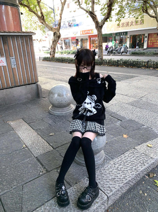 bear off-shoulder sweater