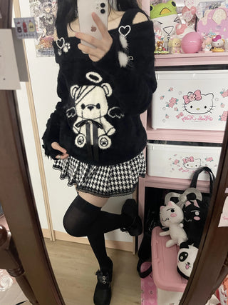 bear off-shoulder sweater