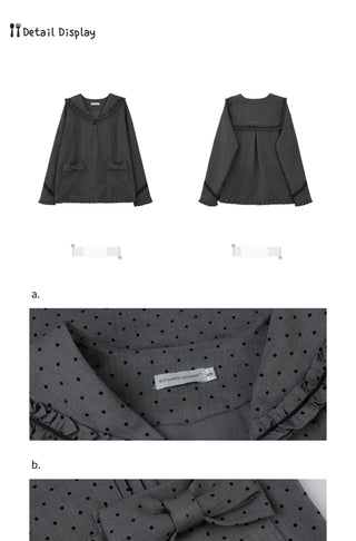 gray polka coat