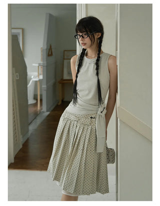 apricot dot skirt