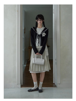 apricot dot skirt