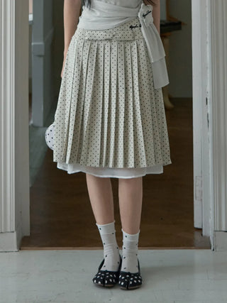 apricot dot skirt