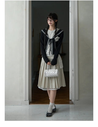 apricot dot skirt