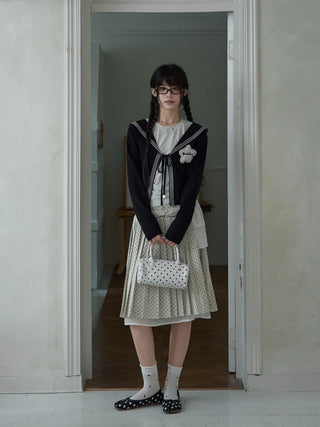 apricot dot skirt