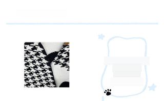 kitten houndstooth scarf