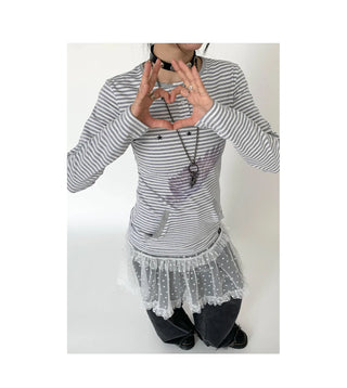 wing print blouse