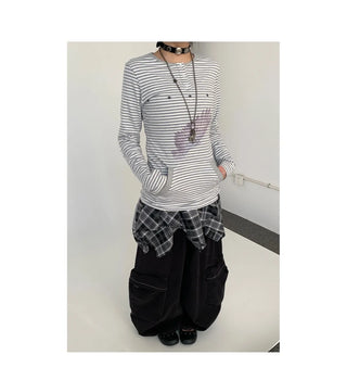 wing print blouse