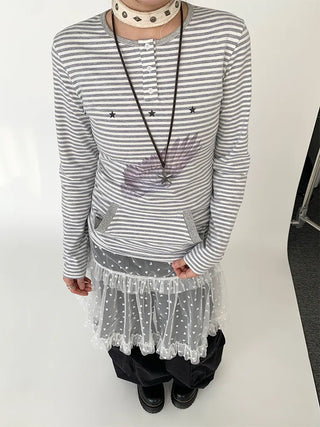 wing print blouse