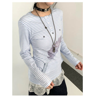 wing print blouse