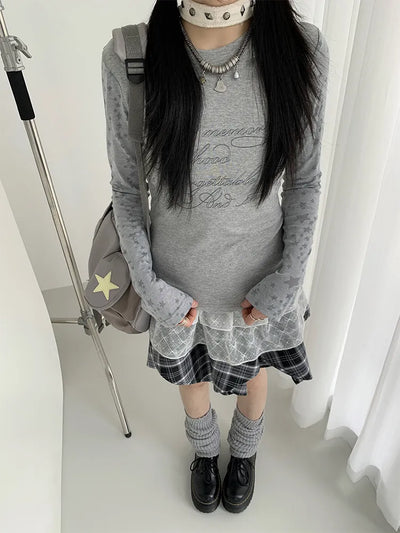 patchwork hooded blouse