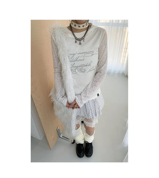 patchwork hooded blouse